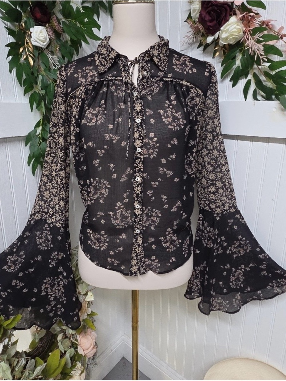 Free People Serena Printed Blouse